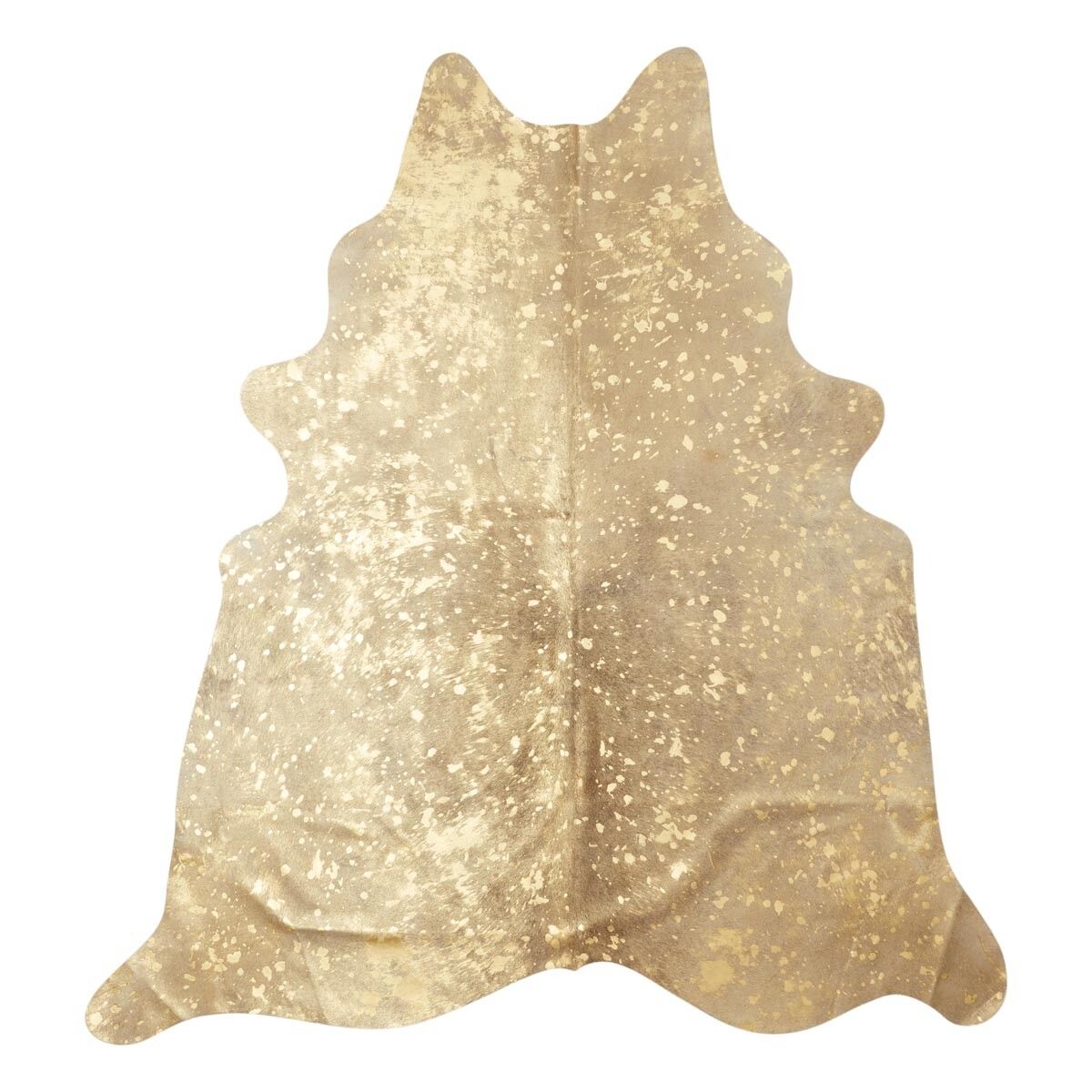Kuhfell Teppich Unikat | Gold | 4,1 m² | Nr. 2532