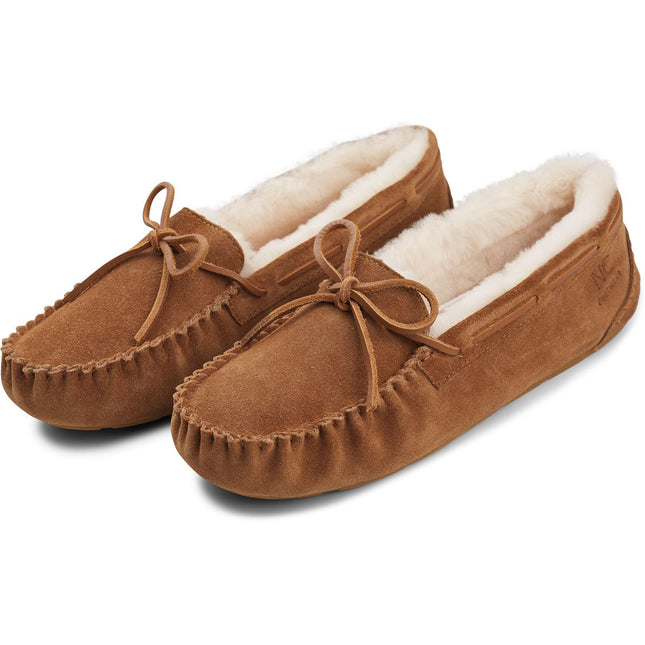 Lammfell Hausschuhe | Mokassin | Veloursleder | Größe 36-41