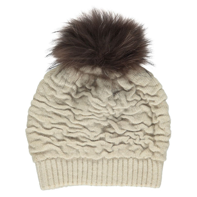 Sidse Mütze | Wolle, Waschbär Beige/Mocca