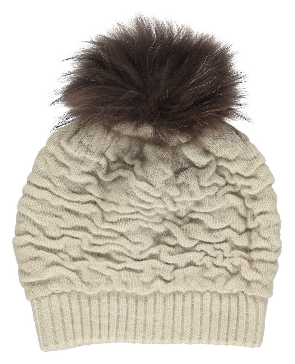 Sidse Mütze | Wolle, Waschbär Modeaccessoire | Lammfellhaus.at