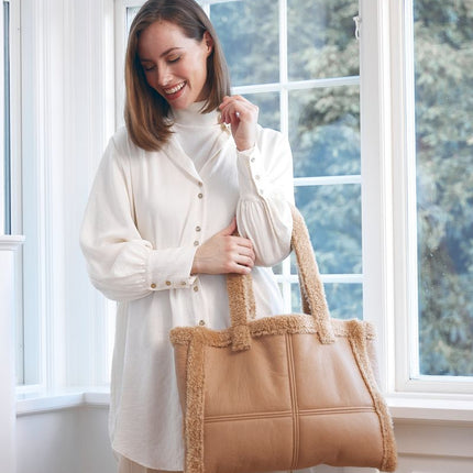 Rosaline Shopper | Doppelseitig Beige