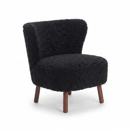 Emil Loungesessel | Premium Lammfell | Kurzhaar Schwarz