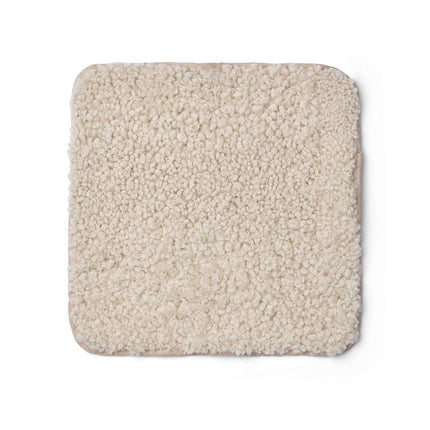 Sitzkissen Lammfell | Kurzhaar | Zero Waste | 35x35 cm Beige