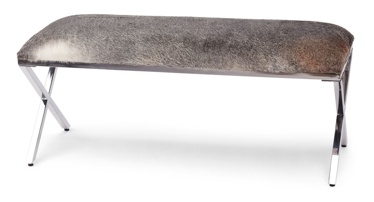 Kuhfell Bank Premium | Brasilien | 110x42x45 cm Bänke | Lammfellhaus.at